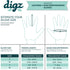 DIGZ 78221-26 Full Goatskin Leather Palm Gardening Gloves, Work Gloves with Safety Cuff, Light Green, Medium...