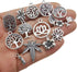 Youdiyla 100pcs Mix Silver Tree Flower Charms Collection, Bulk Mini Small Little Charms Metal Pendant Craft Supplies Findings for Necklace and Bra...