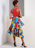Vogue Misses' Asymmetric Ruffled Skirts Sewing Pattern Packet, Design Code V1957, Sizes 8-10-12-14-16...