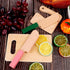 4 Pcs Wooden Kids Knives Cooking Utensils for Kitchen Cooking Children's Safe Knives Kids Cute Kitchen Tools with Rectangle Cutting Board for Cook...