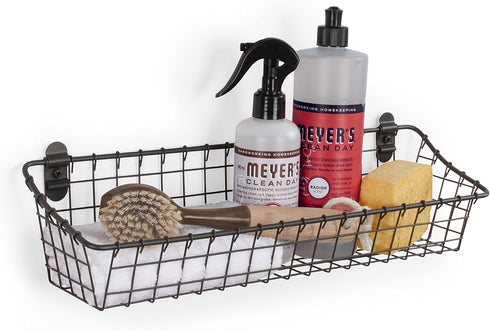 Spectrum Diversified Vintage Cabinet & Wall Mount Basket, Medium, Industrial Gray...