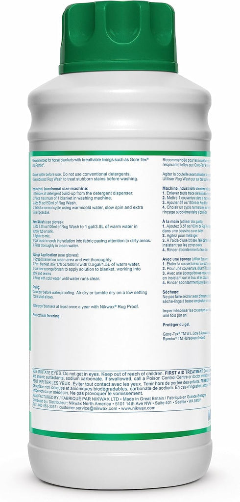 Nikwax Rug Wash, 34fl oz ,Blue...