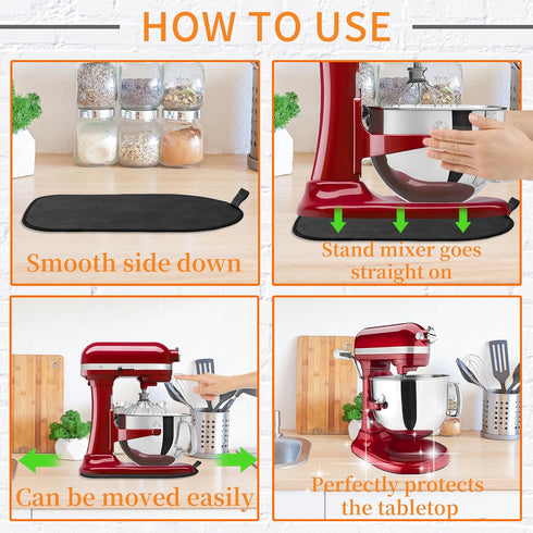 Mixer Slider Mat for Kitchenaid Stand Mixer Slider Mat with Bendable Cord Organizer for KitchenAid 4.5-5 Qt Appliances Air Fryer Slider Mat (4.5-5...