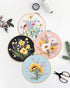 Santune 4 Pack Flower Embroidery Kit for Beginners Adults Cross Stitch Kits for Beginners Hand Embroidery with Plant Patterns and Instructions DIY...