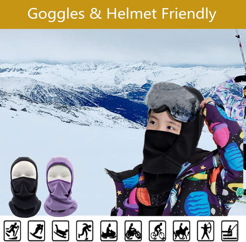 Kids Balaclava Ski Mask Windproof Fleece Neck Warmer Gaiter Winter Face Warmer for Cold Weather Boys Girls...