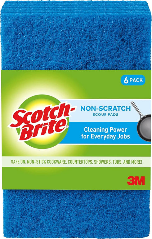 Scotch-Brite Non-Scratch Scour Pads, Scouring Pads for Kitchen and Dish Cleaning, 30 Pads...