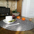 Topotdor Round Placemats Heat-Resistant Stain Resistant Anti-Skid Washable Polyproplene Table Mats Placemats (Braided-Gray, Set of 4)...