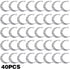 40pcs Antique Silver Moon Charms Tibetan Alloy Luna Crescent Pendants Hollow Vintage Dangle Charms for DIY DIY Bracelets Necklace Jewelry Making A...