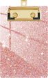 Acrylic Clipboards, Fashion Glitter Clipboard, Stardard Letter Size Clip Board, Size 4" x 6", Cute Confetti Clipboards for Women, Rose Gold Desk O...