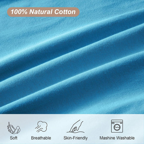 david's kids 3 Pack 100% Cotton Baby Sleep Sack 0-6 Months, Soft Baby Wearable Blankets with 2-Way Zipper, Comfy Sleeping Bags for Infant Newborn ...