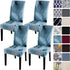 SearchI Summer Pattern Dining Room Chair Covers Set of 4, Stretch Printed Parsons Chair Slipcovers Spandex Removable Washable Kitchen Chair Protec...
