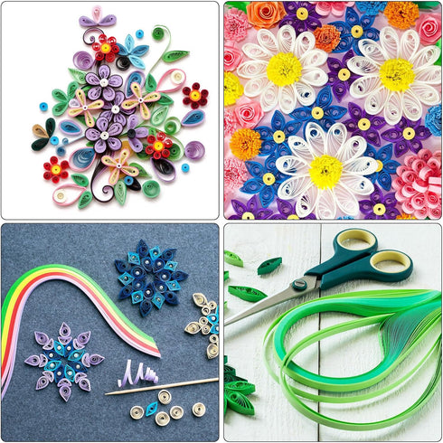 PATIKIL 800pcs Quilling Strips Paper, 10mm x 39cm Origami Paper Quilling Kits for Adults Beginner Art DIY Craft Christmas, Multicolor...