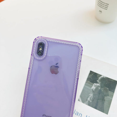 for iPhone Xs Max Case Cute Clear Bling Crystal Diamond Phone Case, with Sparkle Camera Len Protector Soft TPU Cover Case for Women Girls, Green.....