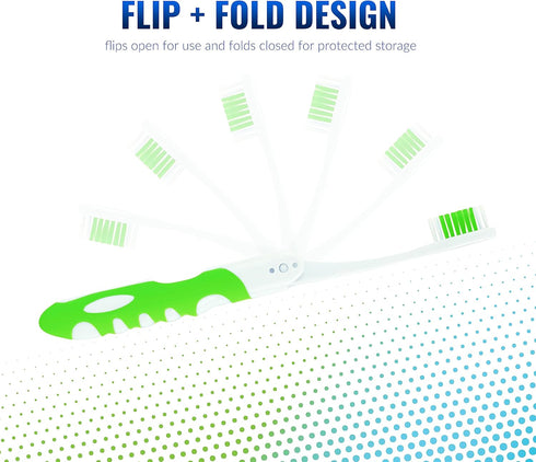 Travel Toothbrush with Toothpaste, Portable Toothbrushes Built in Cover, Travel Size For Hiking, Camping, Traveling, Folding Collapsible Travel To...