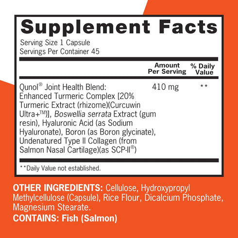 Qunol 5-in-1 Joint Support Supplement, Fast Acting, One Pill Dose, Support Healthy Inflammation Response & Discomfort Caused by Overuse of Joints,...