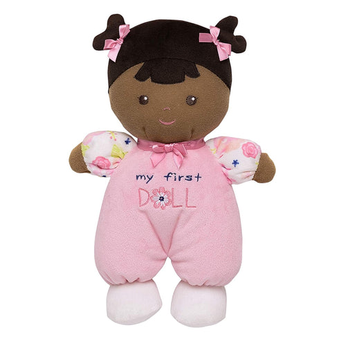 Baby Starters Plush Snuggle Buddy My First Baby Doll, Brunette Eva, darker complexion, 10 inch...