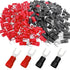 200 Pcs 16-14 AWG #8 Black & Red Insulated Fork Spade Wire Connector U Type Electrical Crimp Terminals (100 Pcs Red +100 Pcs Black)...