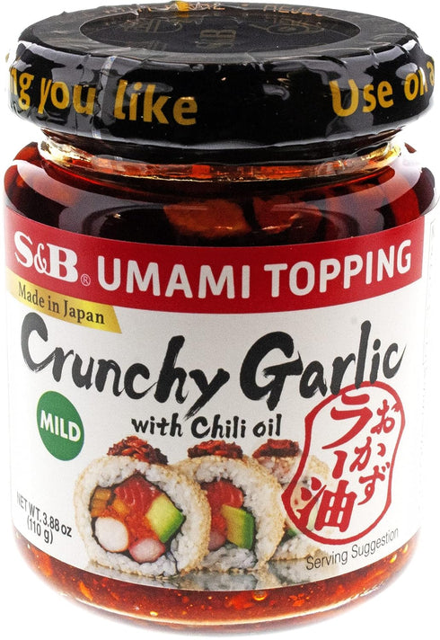 S&B Chili Oil with Crunchy Garlic, 3.88 Fl Ounce...