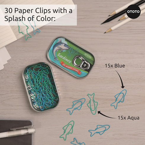 30 Pcs Cute Paper Clips by OTOTO - Small Gifts for Coworkers, Cute School Supplies, Unique Office Supplies, Paper Clips Cute Office Supplies, Funn...