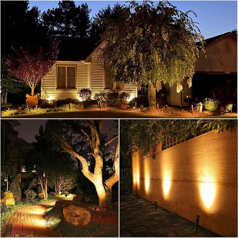 MR16 LED Bulbs 50W Halogen Equivalent Landscape Light Bulbs, 2700K Warm White 5W GU5.3 MR16 12V Spotlight Bulb, Non-Dimmable 38° Beam Angle for La...