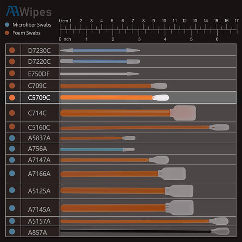 Foam Swabs 4.1" (100 pcs, Round Head, Orange) Cleanroom Detailing Swab Sponge Sticks for Inkjet Printer, Optical Instruments (C5709C)...