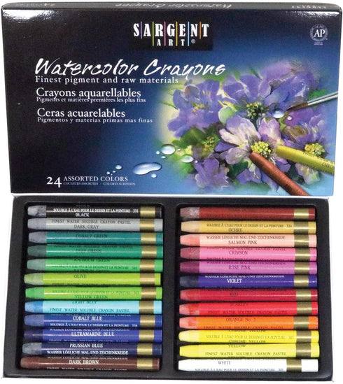 Sargent Art 22-1124 24 Premium Watercolor Crayons...