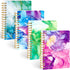 4PCS Mini Spiral Notepads, Pocket Notebooks A6 Small Spiral Journal College Ruled Notepads for Women Gift Office School Supplies...