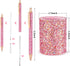 Bling Sequin Pen Holder with 6 Pcs Sequin Click Pens Cute Sequin Glitter Retractable Ballpoint Pens, Pencil Cups for Desk Organizer Makeup Brush H...