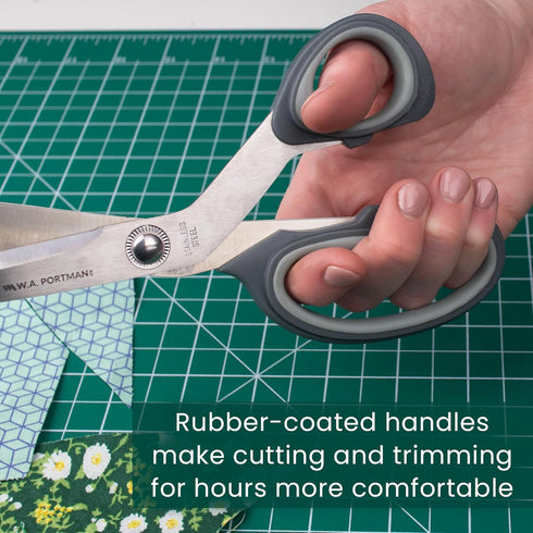 WA Portman 3 Piece Fabric Scissors - Comfort-Grip Handle Sewing Scissors for Fabric Cutting - 9" Fabric Shears, 7" Sewing Scissors & 4.5" Thread S...