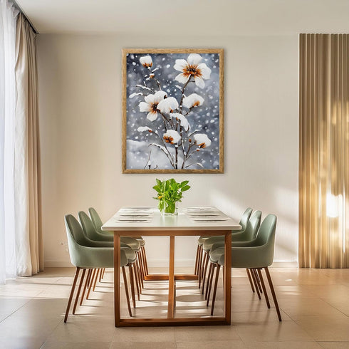 Posterizer 1 pcs-dainty flowers in nature -oil painting style-12-Floral & Botanical Art-Landscape & Nature Art-Living Room Bedroom Decor- unframed...
