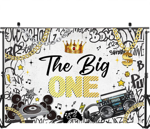 Mocsicka The Big One Backdrop Notorious 1st Birthday Party Photography Background The Big One First Birthday Party Hip Hop Old School Party Decora...