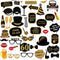 Adult 60th Birthday Photo Booth Props(41Pcs) for Her Him Cheers to 60 Years Birthday Party, Gold and Red Decorations, 60th Happy Birthday Party Su...