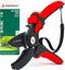 Anvil Pruning Shears for Gardening, Sharp Ergonomic Pruners, Heavy Duty High Carbon Steel Blade Plant Cutting Clippers, Adjustable Soft Handle for...