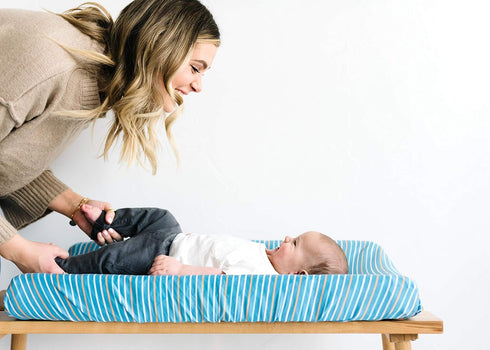 Premium Knit Changing Pad Cover by Copper Pearl: Soft, Stylish, and Universal Fit for All Standard Diaper Changing Pads, Trendy Design Changing Pa...