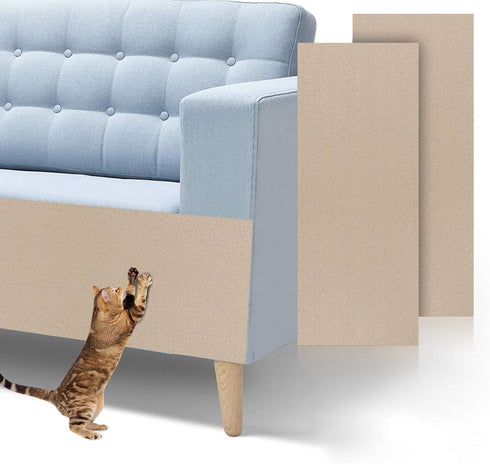 Palksky DIY Climbing Cat Scratcher Mat, 2Pack 39.4"X15.8" Trimmable Cat Scratching Post, Cat Scratching Mat Self-Adhesive Replacement, Cat Scratch...