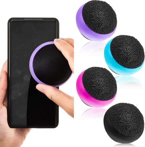 4 Pack Touch Screen Cleaner Balls Phone Cleaning Ball Microfiber Touch Screen Glass Cleaner Cleaning Ball for Computer Laptop Cell Phone Monitor, ...