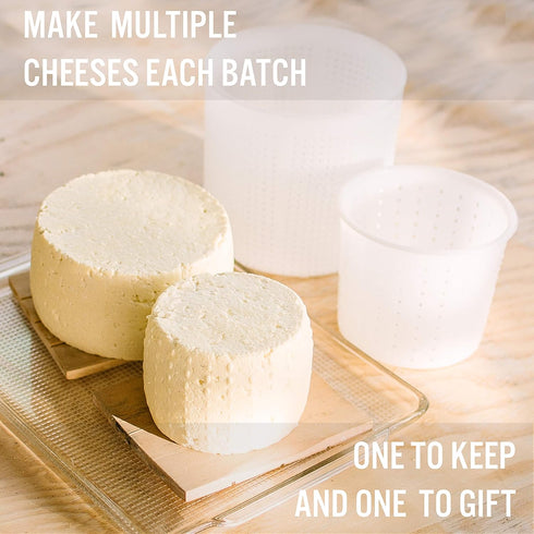 Country Trading Co. Cheese Molds Set of 3 for Making Blue and Hard Cheeses at Home - Quality Italian Baskets to Make Gorgonzola Colby Gouda Chedda...