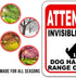 Attention Invisible Fence Dogs Sign - Dog Has Full Range of Yard, Warning Signs for Home, Dog House Sign Decorations, Animal Safety Sign for The H...