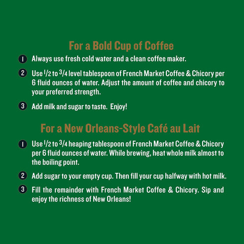 French Market Coffee & Chicory Decaffeinated Medium-Dark Roast Ground Coffee, 12oz Can (Pack of 1)...