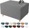 YEMYHOM Ottoman Cover Latest Jacquard Design High Stretch Folding Storage Footstool Protector Rectangle Removable Slipcover (Ottoman Small, Light ...