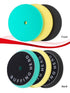 3pcs Polishing Pads for Orbital Sander, Orbital Buffing Pads Hook and Loop Foam Buffer Pad Set for Cutting, Compounding, Polishing and Waxing (5 i...