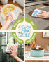 6 Pack Swedish Dishcloths for Kitchen - Reusable Swedish Dish Cloths for Washing Dishes Fast Drying Swedish Towels Cute Funny Washable Swedish Cle...