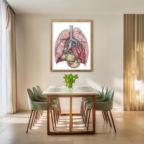 Posterizer 1 pcs-detailed anatomical illustration of the human lungs 2-Teachers & Classrooms-Abstract & Modern Art-School and classroom art- unfra...