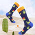 BISOUSOX Men's Dress Socks Funny Fun Colorful Crazy Funky Crew Socks for Men Novelty Happy Cotton Size 9-12...