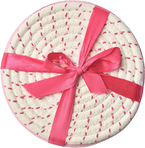 Kitchen Potholders Set Trivets Set 100% Pure Cotton Thread Weave Hot Pot Holders Set (Set of 3) Stylish Coasters, Hot Pads, Hot Mats, Spoon Rest F...