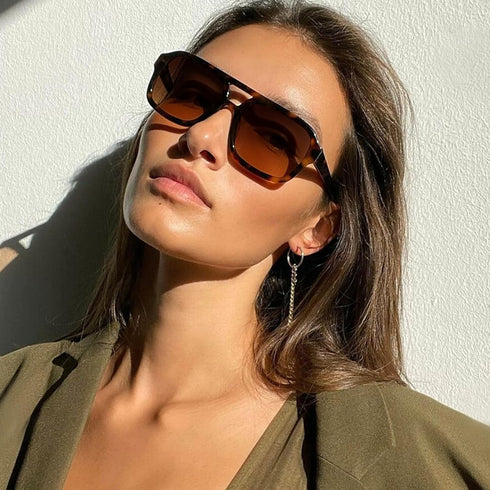 AIEYEZO Retro Square Sunglasses for Women Men Trendy Rectangle Aviator Sun Glasses Vintage 70s Shades...