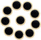 10pcs Round Shank Buttons for Sewing Black Velvet Gold Button Crafts Coats Clothes Suits Sweaters Dress Bags Decorations 34L/21mm (13/16 inch)...