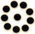 10pcs Round Shank Buttons for Sewing Black Velvet Gold Button Crafts Coats Clothes Suits Sweaters Dress Bags Decorations 34L/21mm (13/16 inch)...