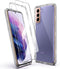 KIOMY Clear Case for Samsung Galaxy S21+ / S21 Plus 5G, 3 in 1 Shockproof Bumper Protective Phone Cover, Hybrid Design Hard PC Shell + Front Cover...
