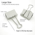 Silver Binder Clips Large (Jumbo) of 2 inch ( 50 mm ) Colored Paper Clamp Assorted Size Assortment (Office or School Metal Fold Back Clip Metal Cl...